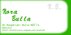 nora bulla business card